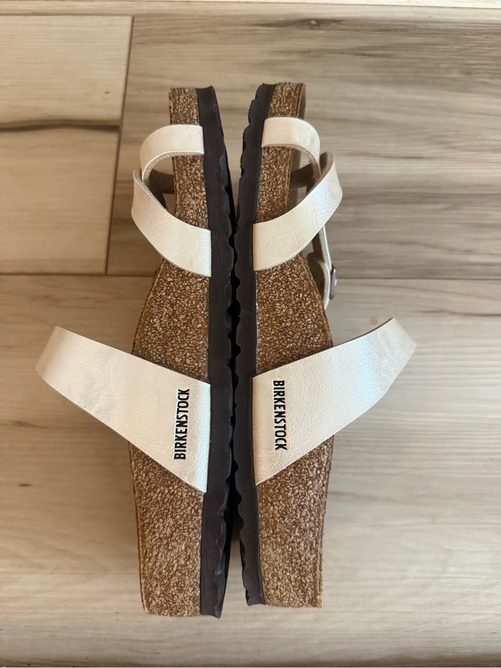Like new Birkenstock Graceful Pearl white Mayari Sandals size 38 - Picture 4 of 6